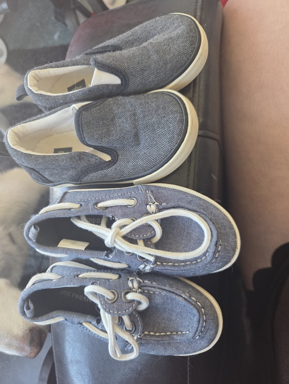 Boys Slip On Flats - 2 Pairs, Size 6 And 7, Gap And Joe Fresh
